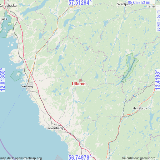 Ullared on map