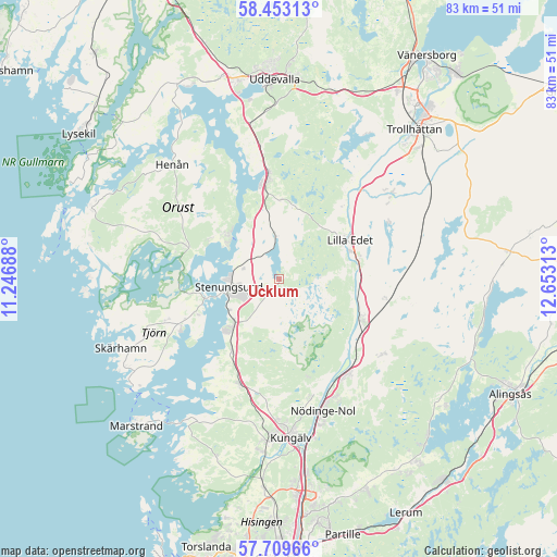 Ucklum on map