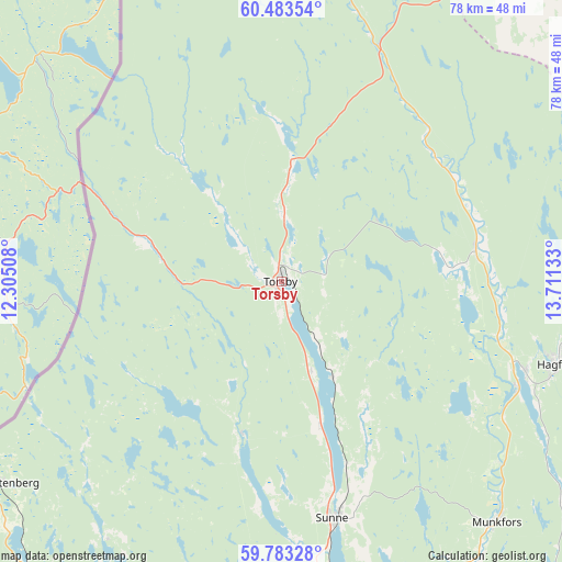 Torsby on map