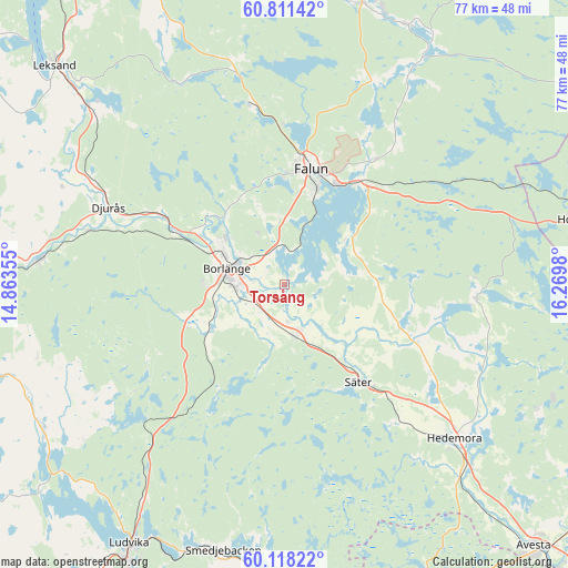 Torsång on map
