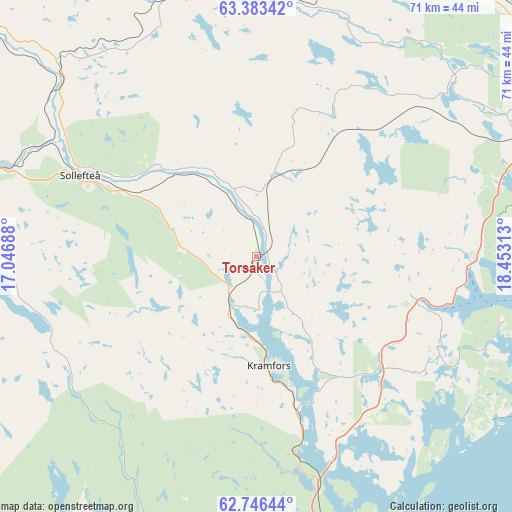Torsåker on map