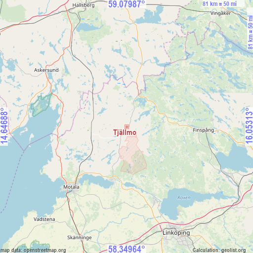 Tjällmo on map