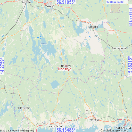 Tingsryd on map