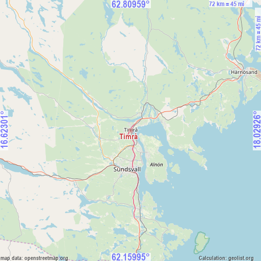 Timrå on map