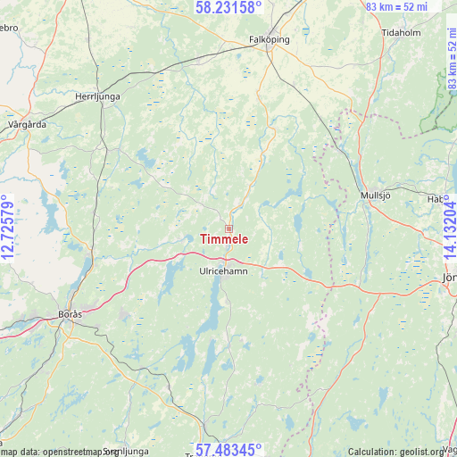 Timmele on map
