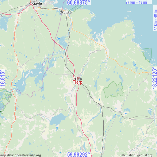 Tierp on map