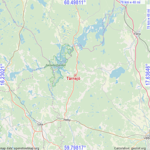 Tärnsjö on map