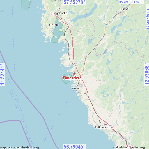 Tångaberg on map