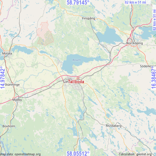 Tallboda on map