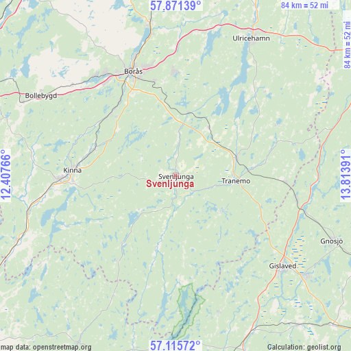 Svenljunga on map