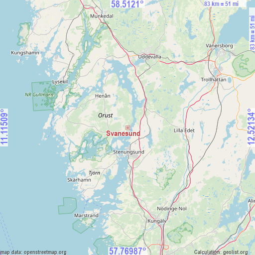 Svanesund on map