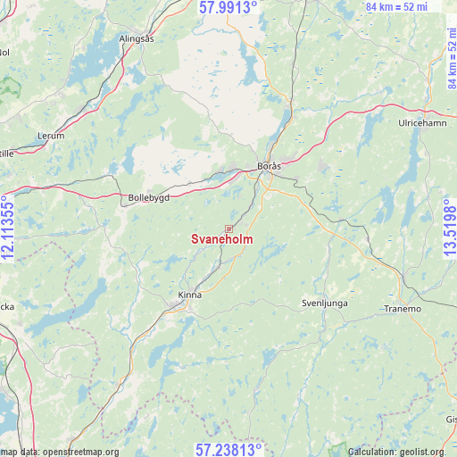 Svaneholm on map