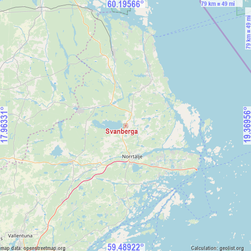 Svanberga on map