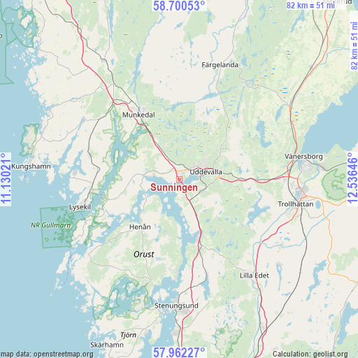 Sunningen on map