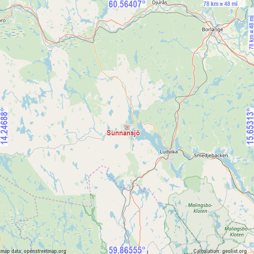 Sunnansjö on map