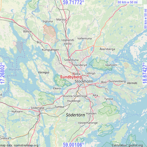 Sundbyberg on map