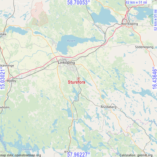 Sturefors on map