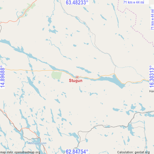 Stugun on map