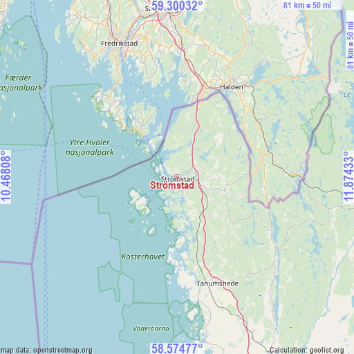 Strömstad on map