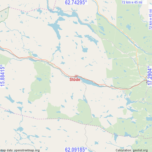Stöde on map