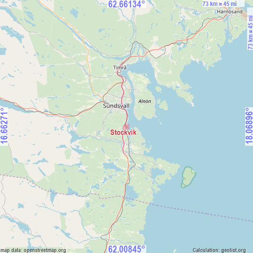 Stockvik on map