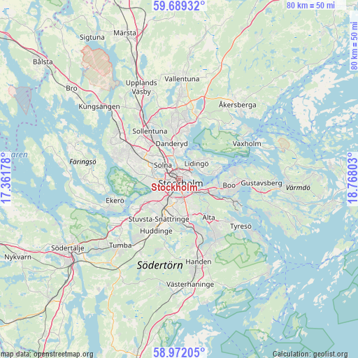 Stockholm on map