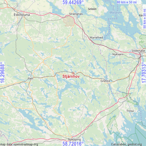 Stjärnhov on map