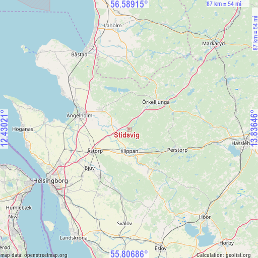 Stidsvig on map