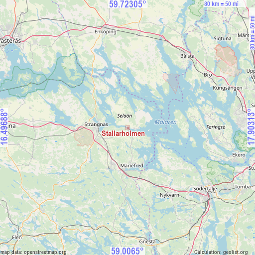 Stallarholmen on map