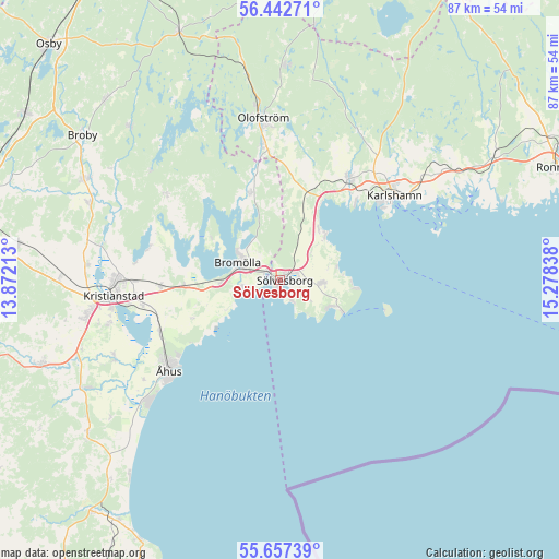 Sölvesborg on map