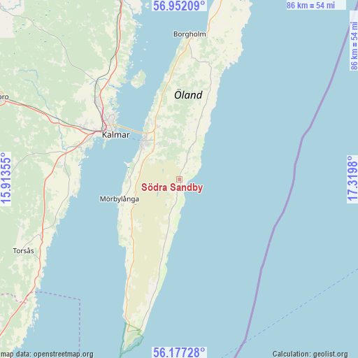 Södra Sandby on map