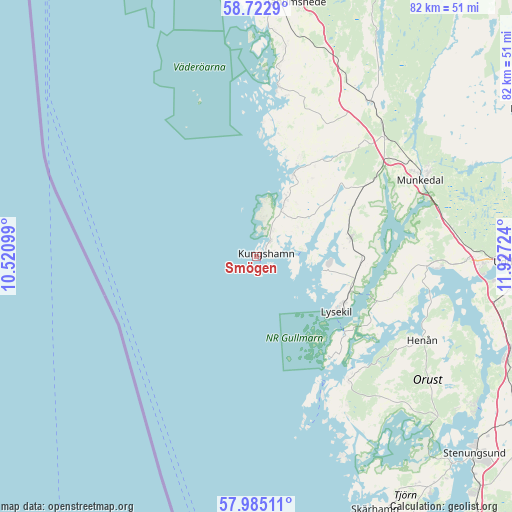 Smögen on map