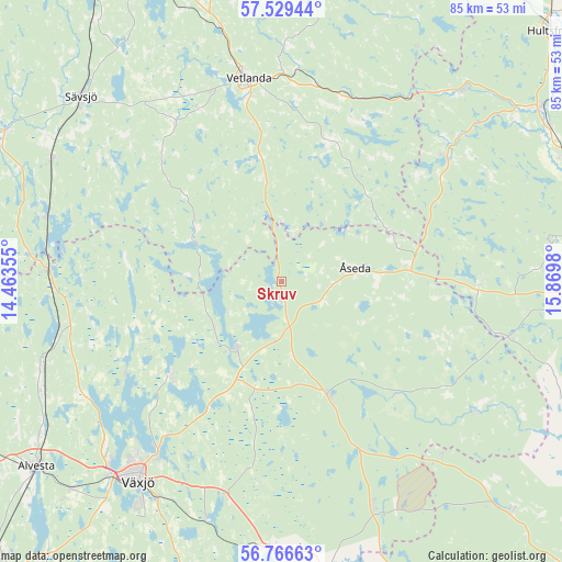 Skruv on map