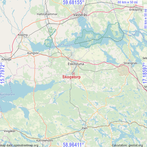 Skogstorp on map