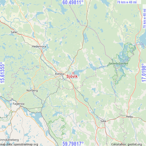 Sjövik on map