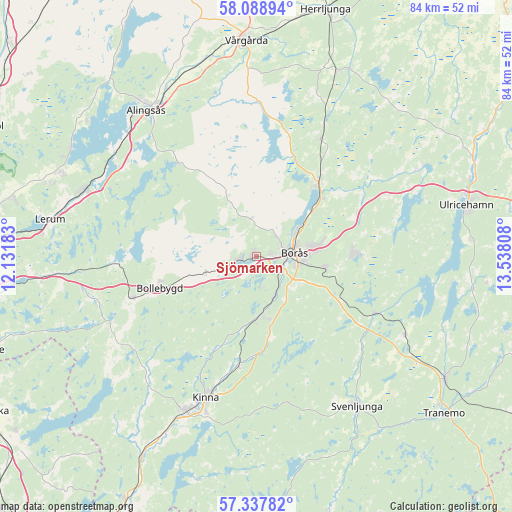 Sjömarken on map