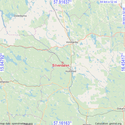 Silverdalen on map