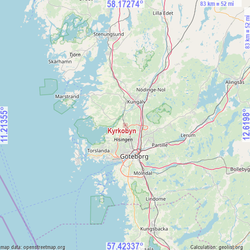 Kyrkobyn on map