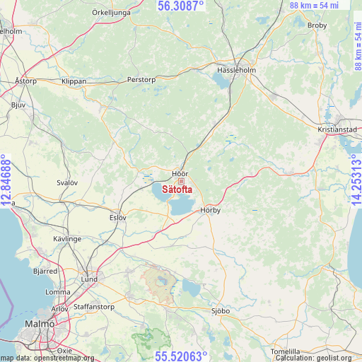 Sätofta on map