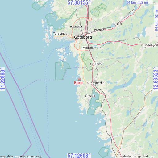 Särö on map