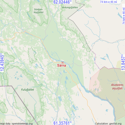 Särna on map