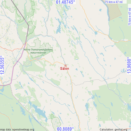 Sälen on map