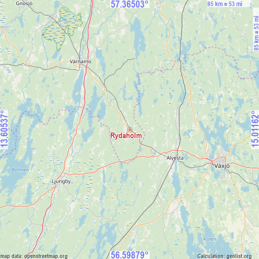 Rydaholm on map