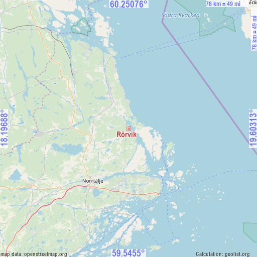 Rörvik on map