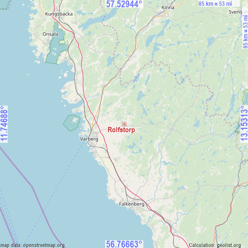 Rolfstorp on map