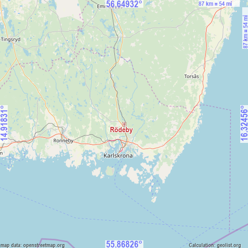 Rödeby on map