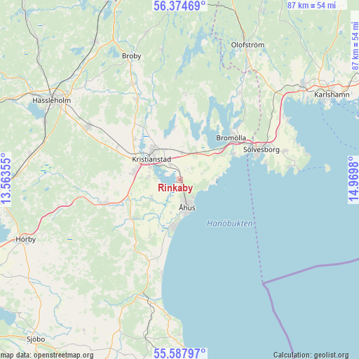Rinkaby on map