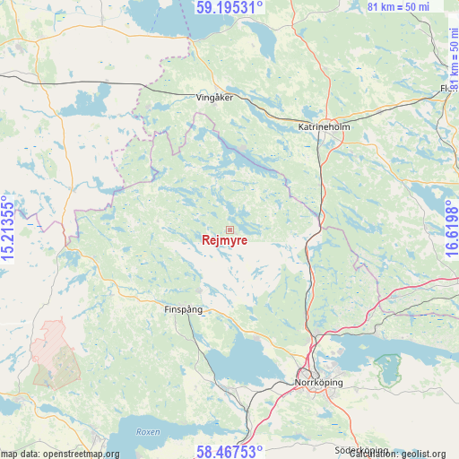 Rejmyre on map