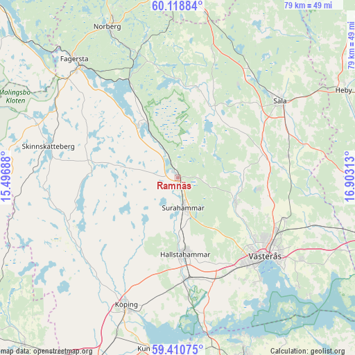 Ramnäs on map