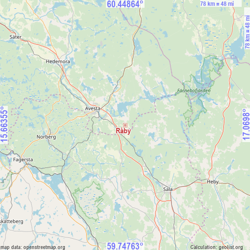 Råby on map